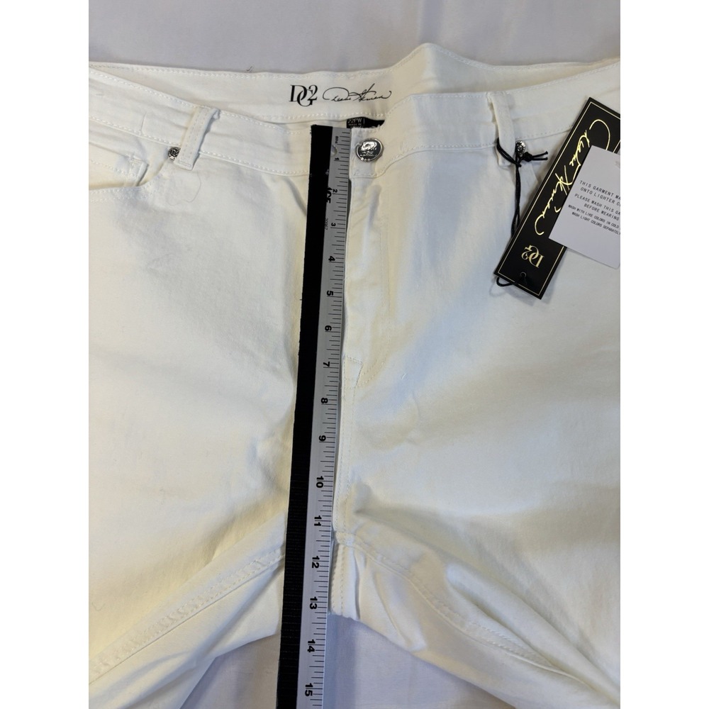 DG2 Diane Gilman Women's 22WP White Uplifter Skinny‎ Jeans Comfort Minimalist - Picture 8 of 9
